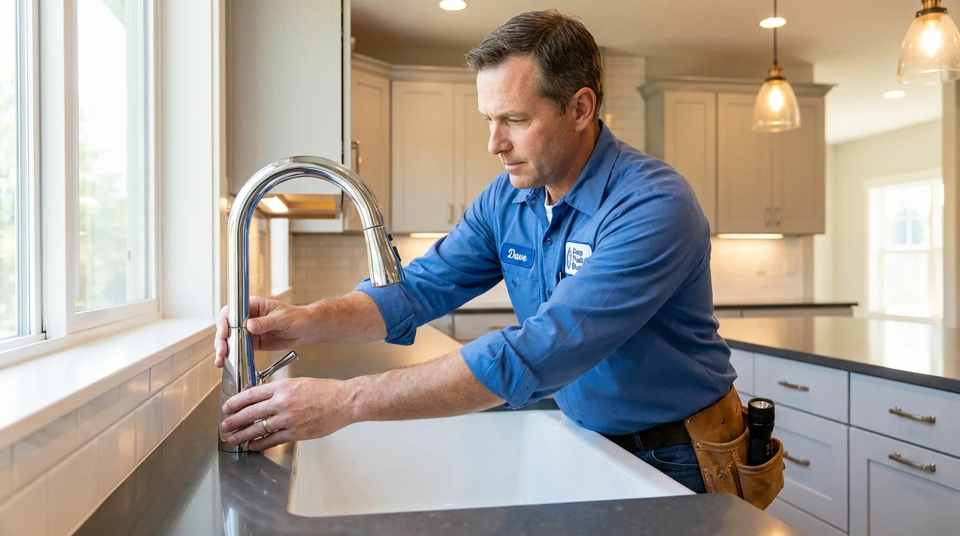 Kitchen faucet installation by Johns Plumbing LLC in Paul